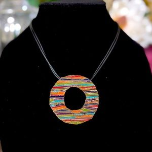 Chico’s 16 in Bold Circle “O” Metal Pendant Necklace